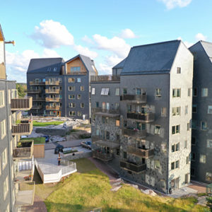 Projekt Uggleberget, skiffer på tak och fasad Takskiffer på tak och fasad, Uggleberget